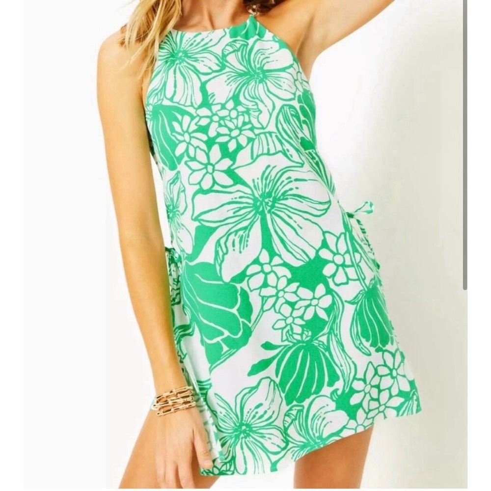 NWT Lilly Pulitzer PEARL Shift Romper Dress Spearmint Oversized Kiss My Tulip 12